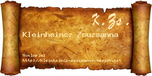Kleinheincz Zsuzsanna névjegykártya